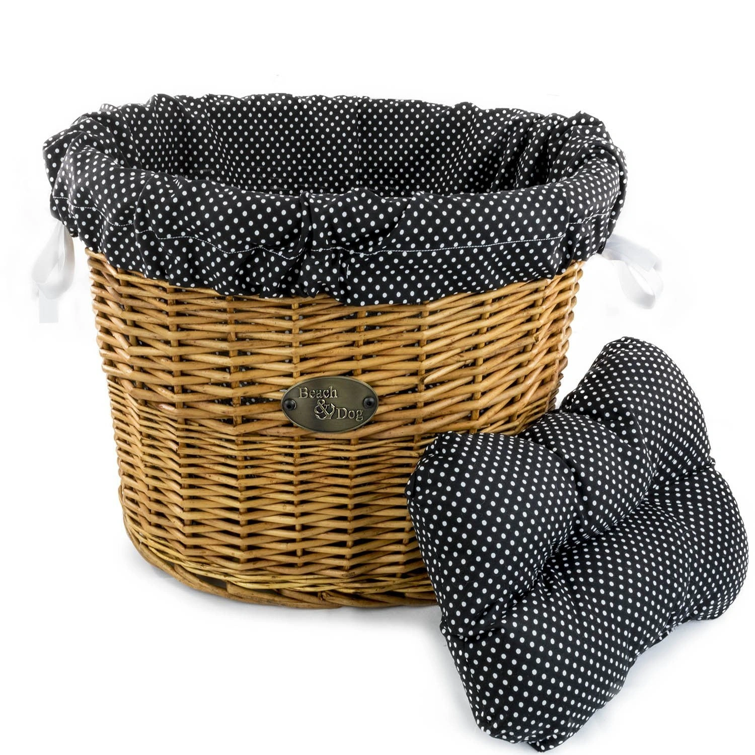 Black Polka Dots Basket Liner